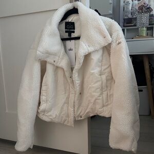 ALO Yoga Cream Teddy Jacket